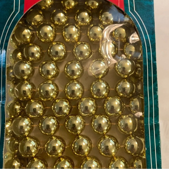New Gold Sparkling Beaded Garland 36 Feet Christmas Tree Decoration Santa’s Best - Picture 3 of 6